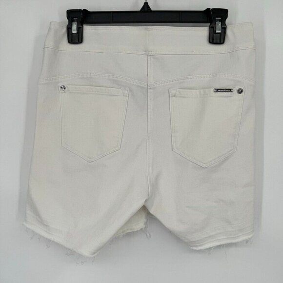 Nygard Luxe White Denim 360° Pull On short 4 Way Stretch Size medium relesed hem - Picture 5 of 11